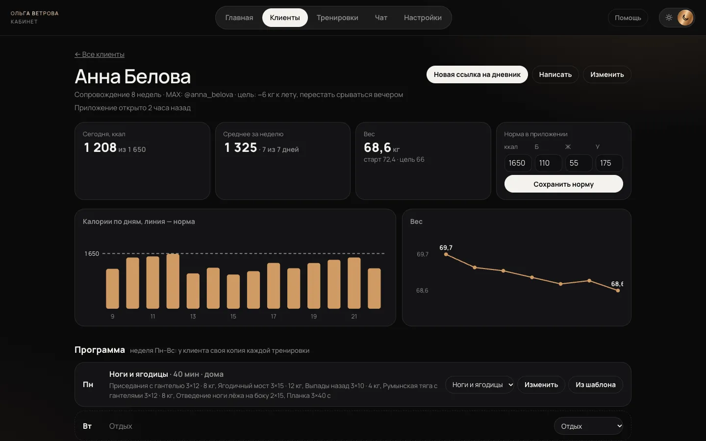 Карточка клиента